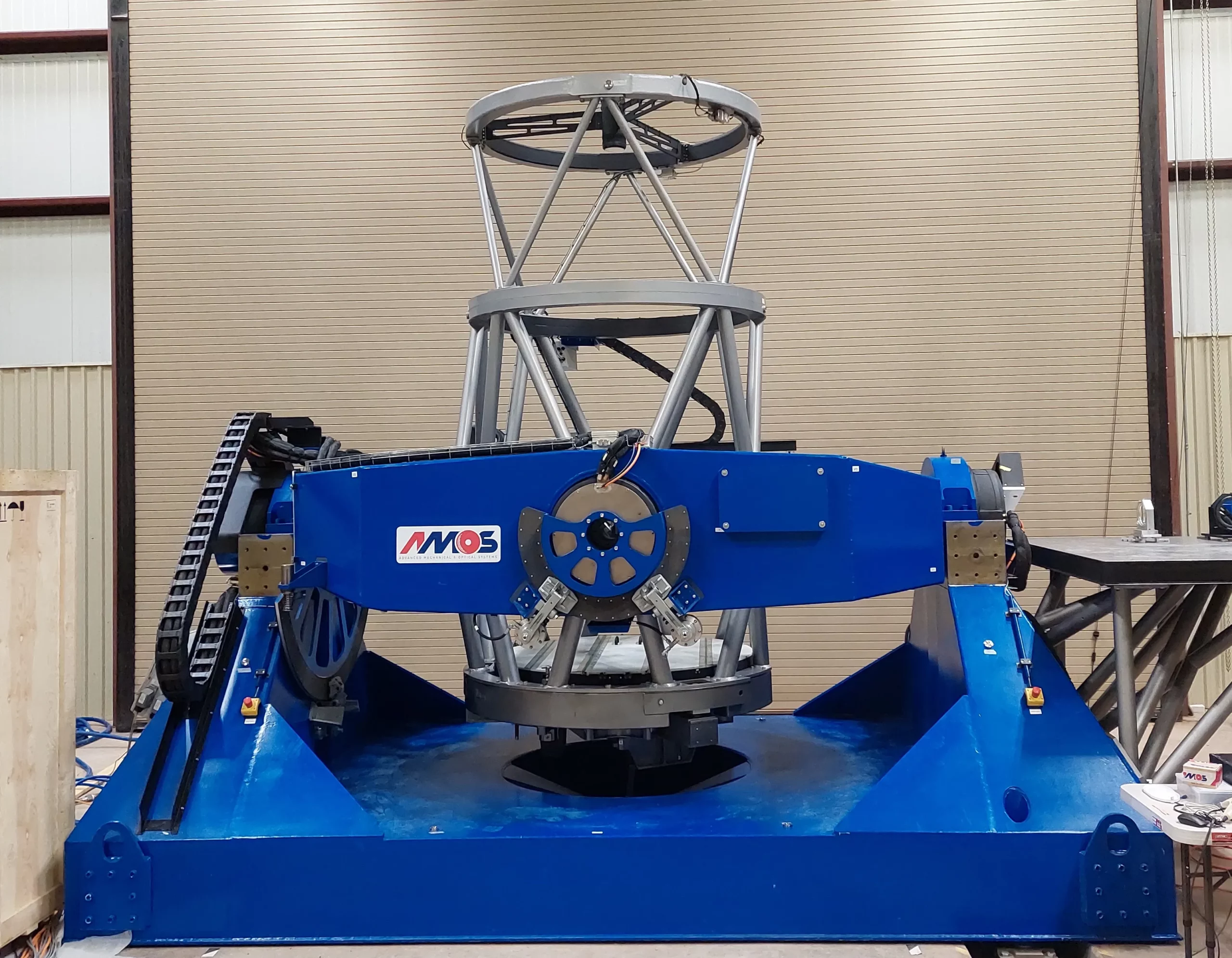 Telescope being integrated in AMOS