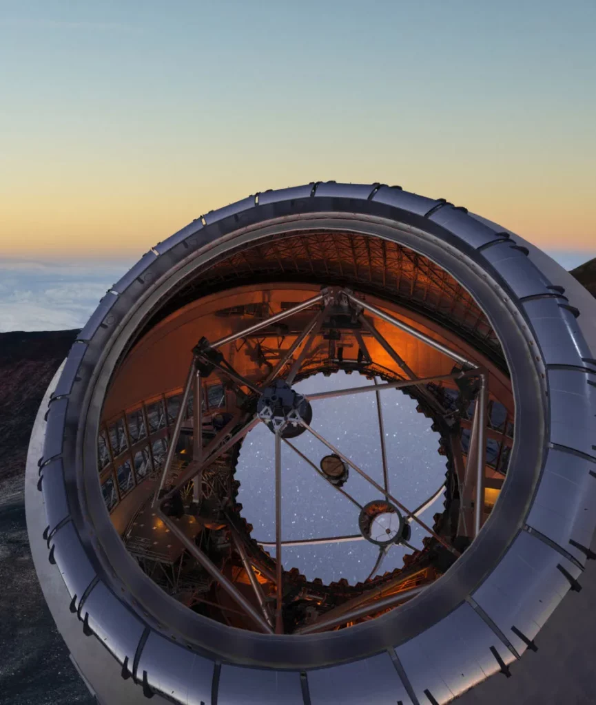 Artistic rendering of TMT at sunset 